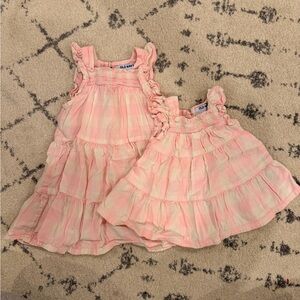 Old Navy Pink and Cream Girls' Dress